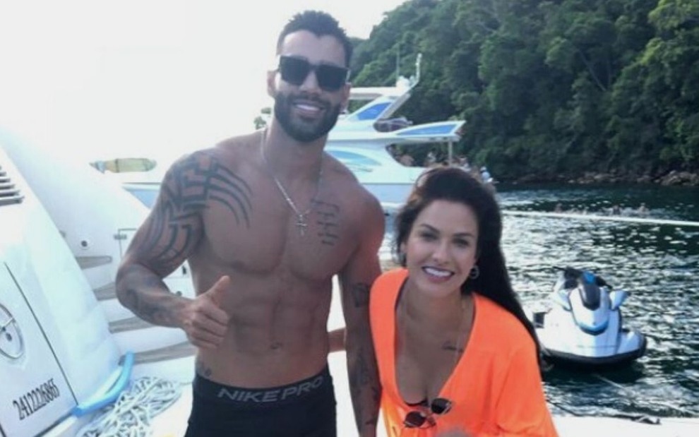 Gusttavo Lima e Andressa Suita voltaram Casal flagrado em iate com amigos Notcias da TV