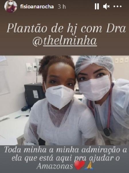 Thelma Assis trabalha em hospital de Manaus no combate Covid-19 - ReproduoInstagram - ReproduoInstagram